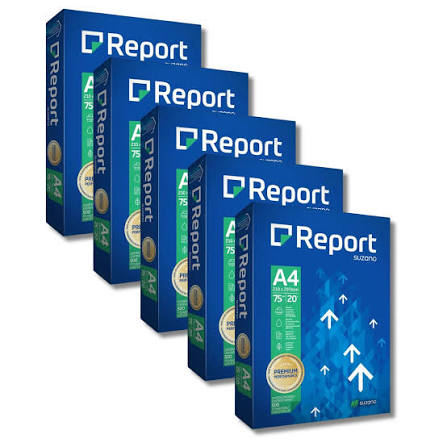 PAPEL SULFITE A4 REPORT 500 FLS 75G