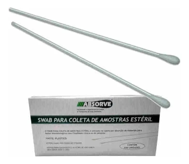 SWAB PARA COLETA DE AMOSTRAS ESTERIL HAST...