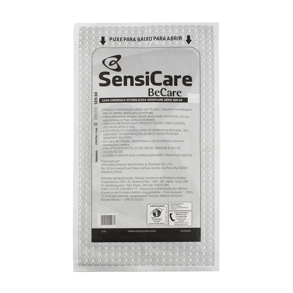LUVA CIRURGICA ESTERIL 8,5 BE CARE