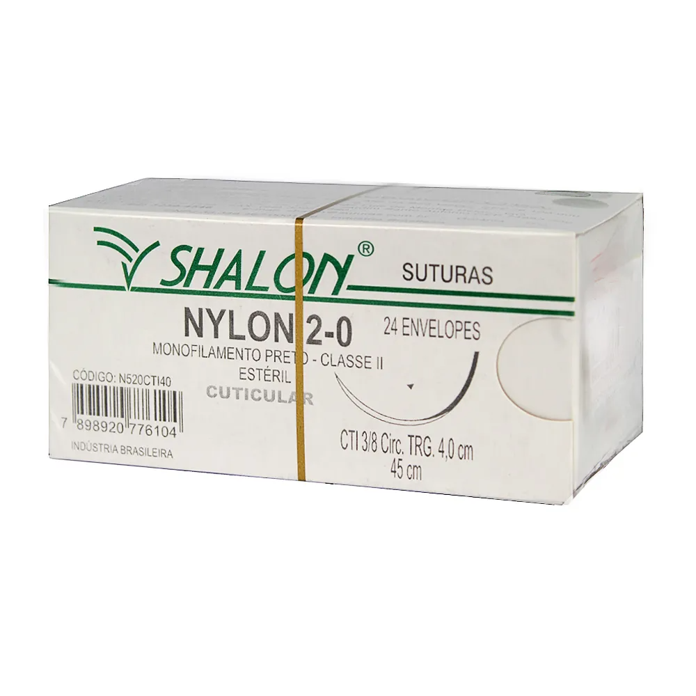 FIO 2-0 NYLON MON.PRETO 2-0 C/AG.4 CTI (u...